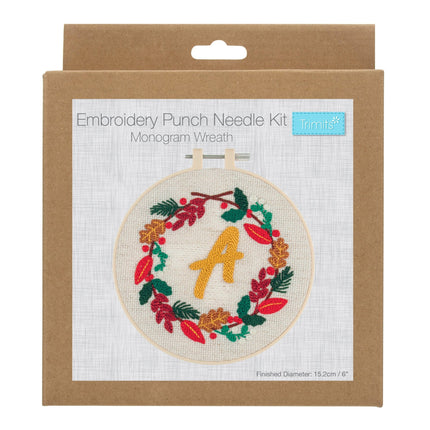 Trimits | Punch Needle Kit | Monogram Wreath - GCK128