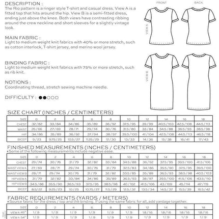 True Bias - Rio T-shirt & Dress -