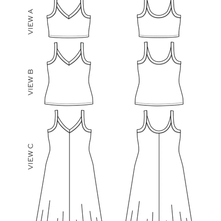 True Bias - Zoe Tank Vest Top & Dress (Size 14-32) -