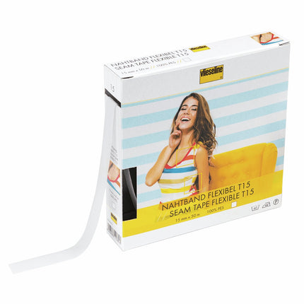 Vlieseline Flexible Stretch Seam Tape Interfacing - T15 - White - 2VST-15\WHT