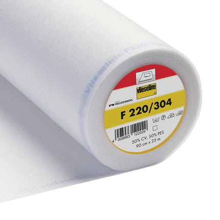 Vlieseline Fusible Interfacing - F220/304 - Iron on Standard - White -