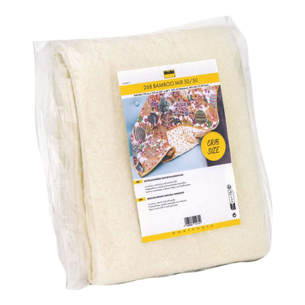 Vlieseline Wadding Batting | 268 Bamboo Cotton Mix 50/50 | Pre - Pack Crib | 114cm x 152cm - 2V268C