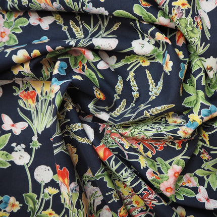 Wild Garden | Cotton Lawn | Navy - SI0184/F