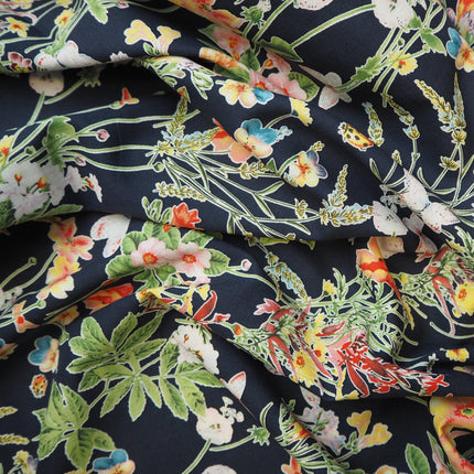 Wild Garden | Cotton Lawn | Navy - SI0184/F