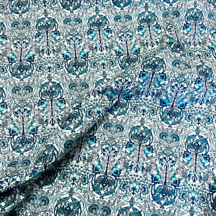 William Morris | Cotton Lawn | Turquoise - Hollies Haberdashery UK
