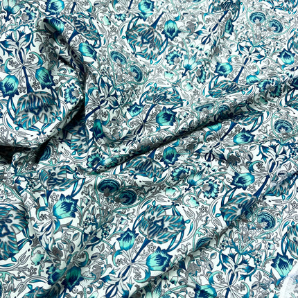 William Morris | Cotton Lawn | Turquoise - Hollies Haberdashery UK