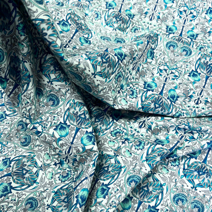 William Morris | Cotton Lawn | Turquoise - Hollies Haberdashery UK