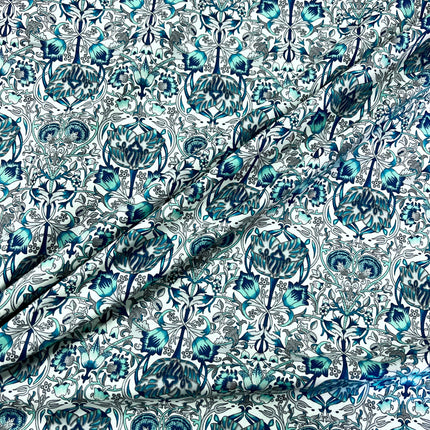 William Morris | Cotton Lawn | Turquoise - Hollies Haberdashery UK