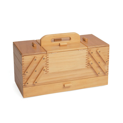 Wood Cantilever Sewing Box | Hobby Gift | 4 Tier - GB9590