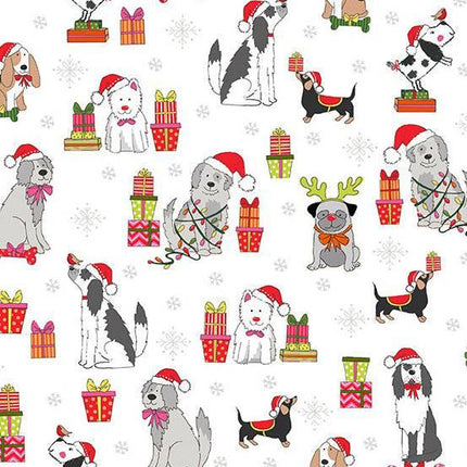 Yappy Christmas - Dog Scatter - White -