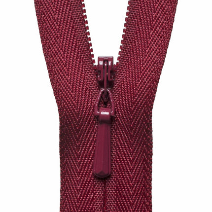 YKK Concealed / Invisible Zip - 20cm / 8'' - Dark Wine 527 - Y720\527