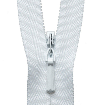 YKK Concealed / Invisible Zip - 23cm / 9'' - White 501 - Y723\501