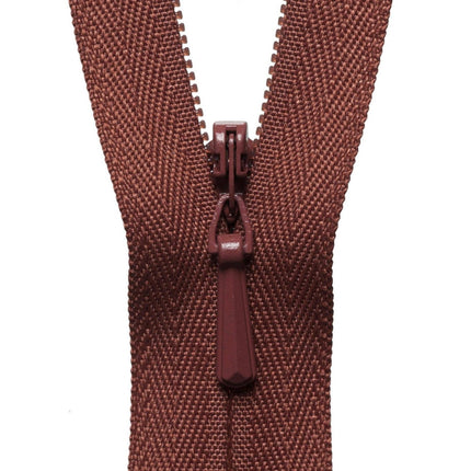 YKK Concealed / Invisible Zip - 41cm / 16'' - Russet 855 - Y741\855
