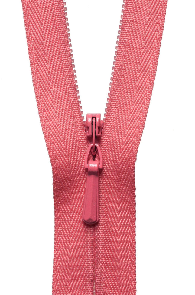YKK Concealed / Invisible Zip - 56cm / 22'' - Coral Pink 338 - Y756\338