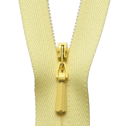 YKK Concealed / Invisible Zip - 56cm / 22'' - Lemon 503 - Y756\503