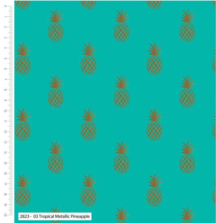 Craft Cotton Co - Tropical Metallic - Fat Quarter Pack (5) - Hollies Haberdashery UK