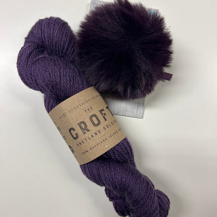 West Yorkshire Croft Drew Hat Kit - Quendale & Purple - Hollies Haberdashery UK