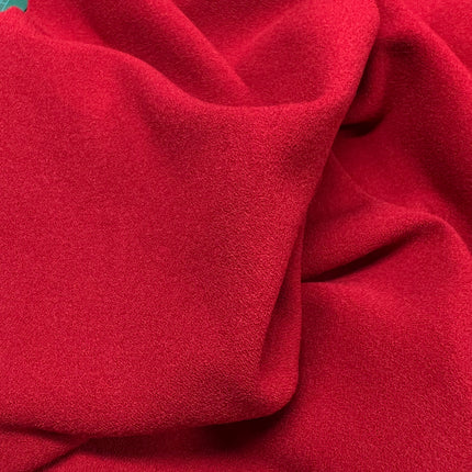 Rio Viscose Stretch Crepe - Cherry - Hollies Haberdashery UK