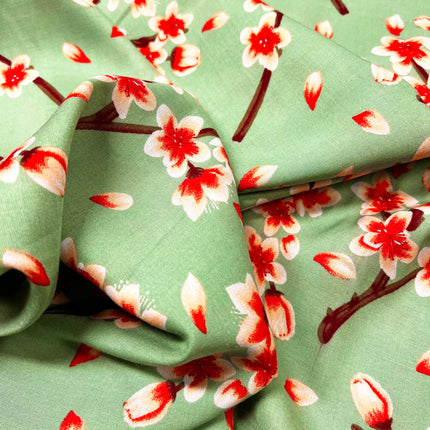 Blossom Viscose - Mint - Hollies Haberdashery UK