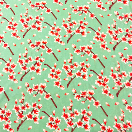 Blossom Viscose - Mint - Hollies Haberdashery UK