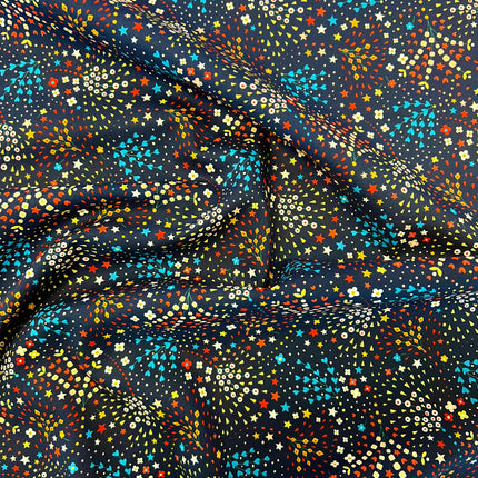 Dashwood Studios - Ace Cotton Lawn - Kaleidoscope Firework - Navy - Hollies Haberdashery UK