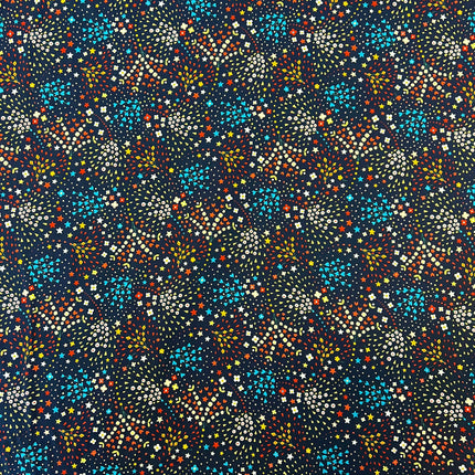 Dashwood Studios - Ace Cotton Lawn - Kaleidoscope Firework - Navy - Hollies Haberdashery UK