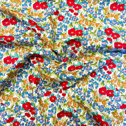 Betty Cotton Lawn - Ivory/Red - Hollies Haberdashery UK