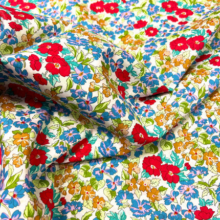 Betty Cotton Lawn - Ivory/Red - Hollies Haberdashery UK