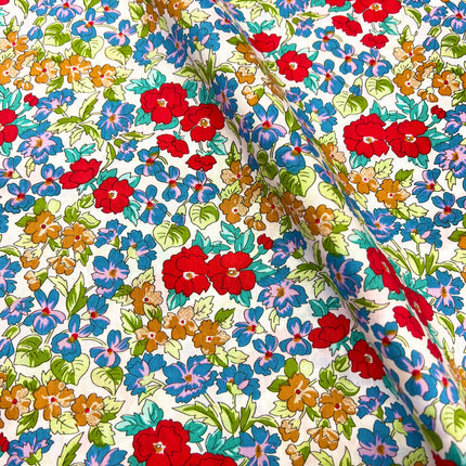 Betty Cotton Lawn - Ivory/Red - Hollies Haberdashery UK