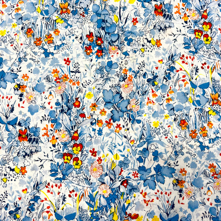 Hyacinth Field Cotton Lawn - Blue - Hollies Haberdashery UK