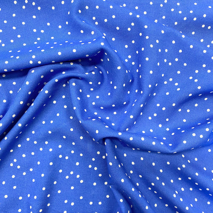 Spot On Viscose - Blue - Hollies Haberdashery UK