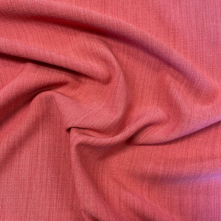 Textured Linen Look - Coral - Hollies Haberdashery UK