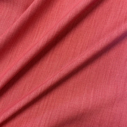 Textured Linen Look - Coral - Hollies Haberdashery UK