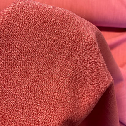 Textured Linen Look - Coral - Hollies Haberdashery UK