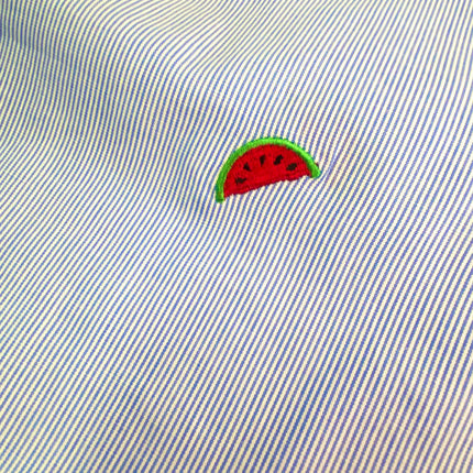 Embroidered Cotton Shirting - Watermelon - Hollies Haberdashery UK