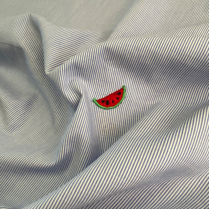 Embroidered Cotton Shirting - Watermelon - Hollies Haberdashery UK