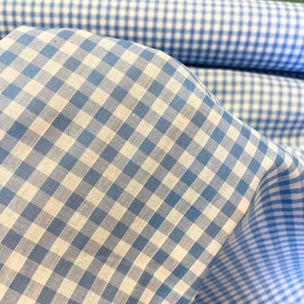 Gingham - 1/4''Sky Blue - Hollies Haberdashery UK