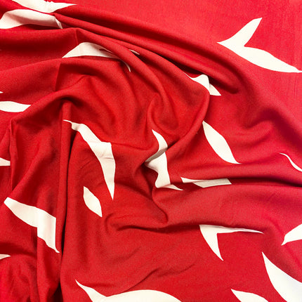 Flames Border Print Viscose - Hollies Haberdashery UK