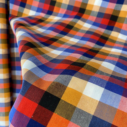 Checked Cotton Shirting - Summer - Hollies Haberdashery UK