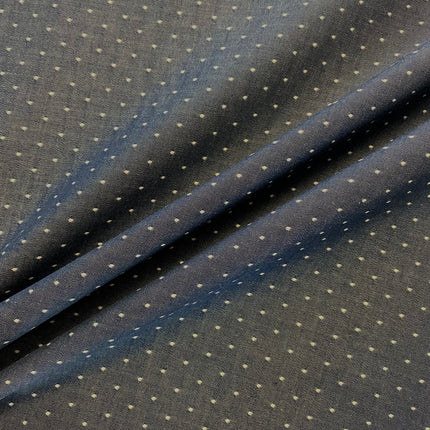 Robert Kaufman - Chambray Dots - Indigo - Hollies Haberdashery UK
