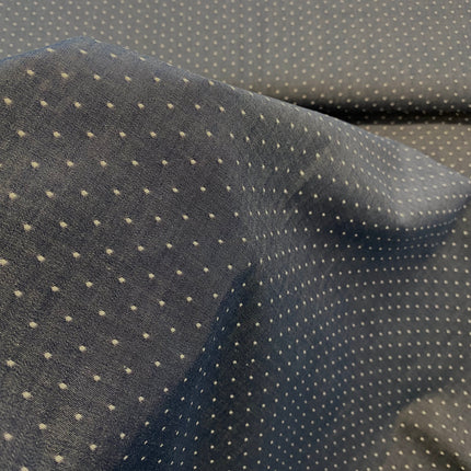 Robert Kaufman - Chambray Dots - Indigo - Hollies Haberdashery UK