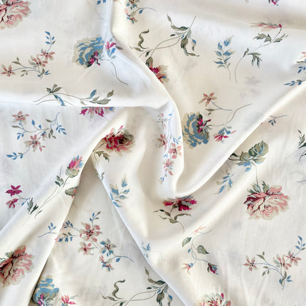 Vintage Flowers Viscose - Hollies Haberdashery UK
