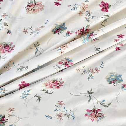 Vintage Flowers Viscose - Hollies Haberdashery UK
