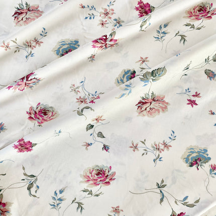 Vintage Flowers Viscose - Hollies Haberdashery UK