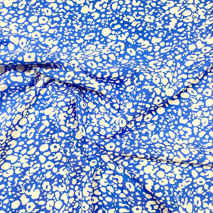 Leopard Viscose - Blue - Hollies Haberdashery UK