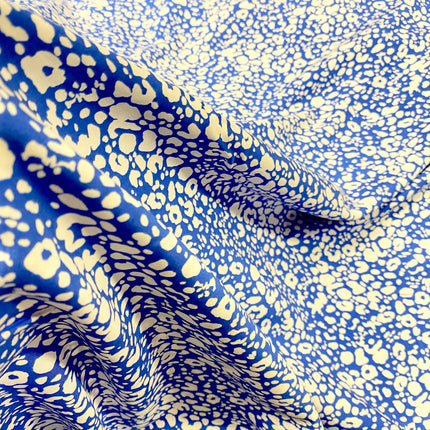 Leopard Viscose - Blue - Hollies Haberdashery UK