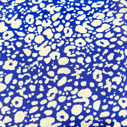 Leopard Viscose - Blue - Hollies Haberdashery UK