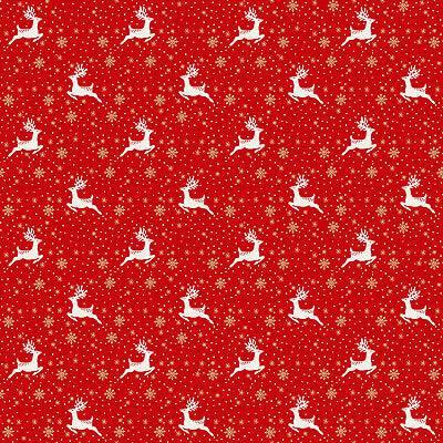 Scandi 2021 - Reindeer - Red - Hollies Haberdashery UK